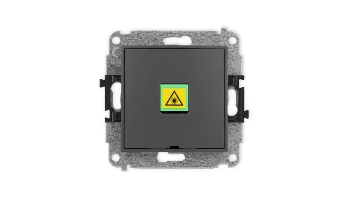 ICON Mechanizm gniazda światłowodowego/optycznego pojedynczego, bez pola opisowego grafitowy mat 28IGOPBO-1