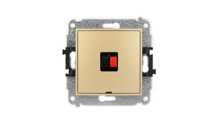 ICON Mechanizm gniazda głośnikowego pojedynczego, bez pola opisowego złoty 29IGGBO-1