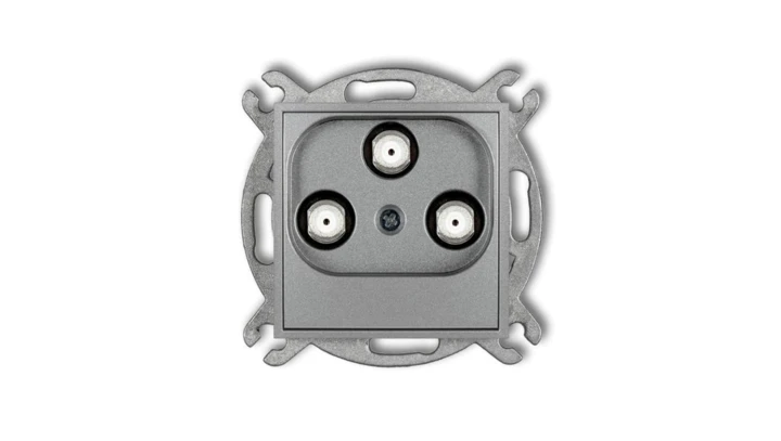 ICON Mechanizm gniazda multimedialnego 3F DATA (Vectra) srebrny metalik 7IGMV