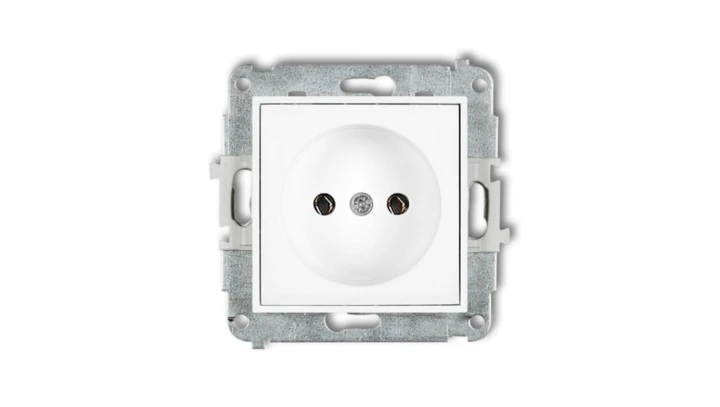 ICON Mechanizm gniazda pojedynczego bez uziemienia 2P (bez przesłon torów prądowych) biały mat 25IGP-1