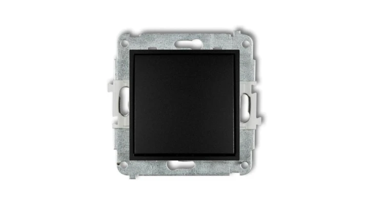 ICON Mechanizm łącznika zwiernego, jednobiegunowego (jeden klawisz bez piktogramu) czarny mat 12IWP-4.1
