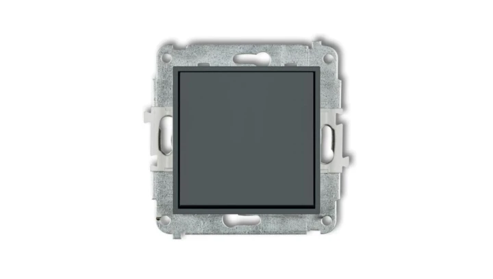 ICON Mechanizm łącznika schodowego (jeden klawisz bez piktogramu) grafitowy mat 28IWP-3.1