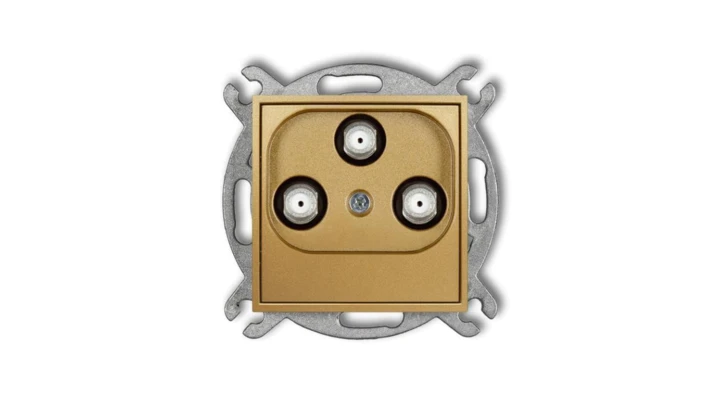 ICON Mechanizm gniazda multimedialnego 3F DATA (Vectra) złoty 29IGMV