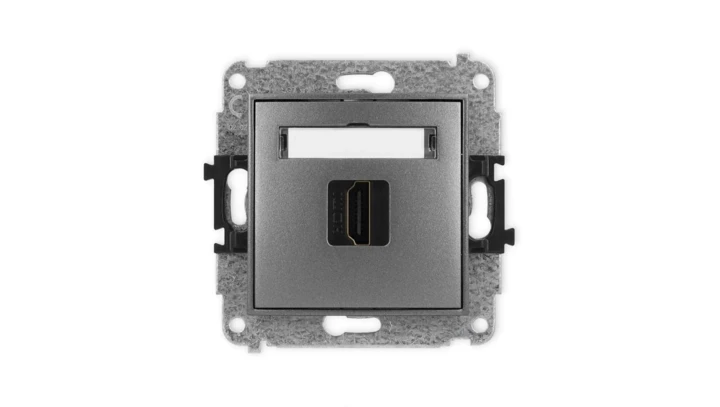 ICON Mechanizm gniazda pojedynczego HDMI 2.0 grafitowy 11IHDMI-3