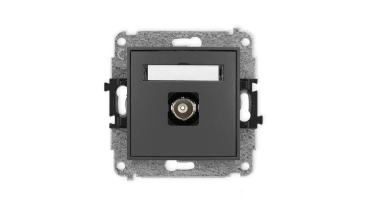 ICON Mechanizm gniazda pojedynczego BNC grafitowy mat 28IGBNC-1