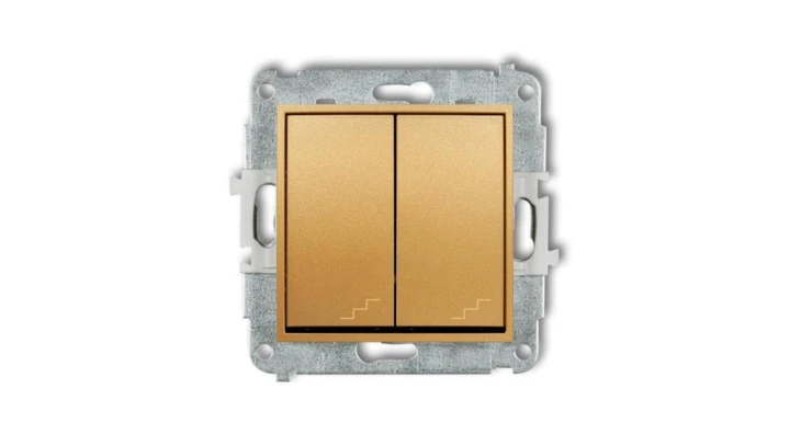 ICON Mechanizm łącznika podwójnego schodowego złoty 29IWP-33