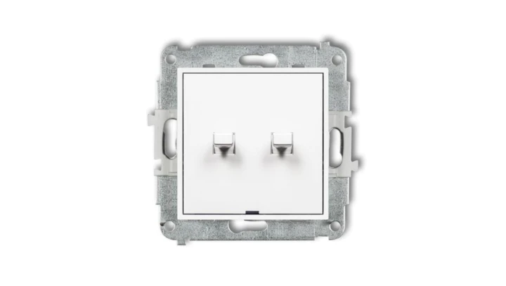 ICON Mechanizm łącznika świecznikowego w stylu amerykańskim biały IWPUS-2