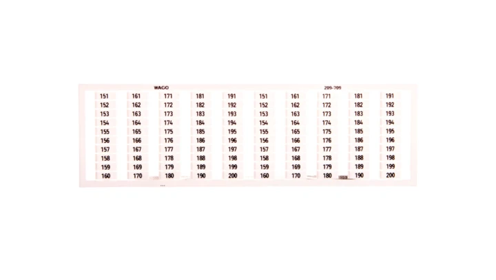 Ramka z oznacznikami 2x 151-200 209-709 /5szt./