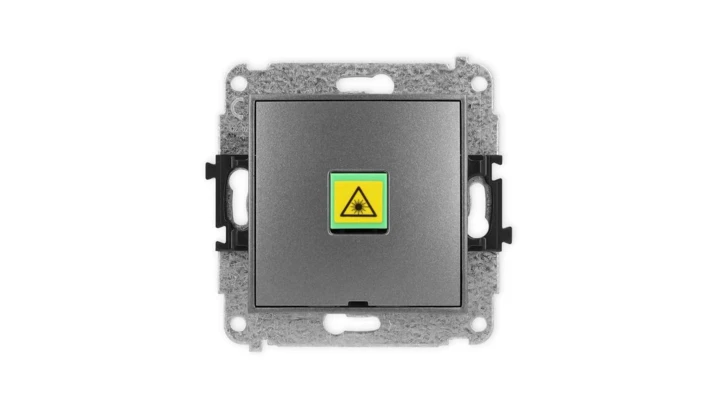 ICON Mechanizm gniazda światłowodowego/optycznego pojedynczego, bez pola opisowego grafitowy 11IGOPBO-1