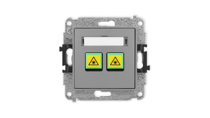 ICON Mechanizm gniazda światłowodowego/optycznego podwójnego szary mat 27IGOP-2