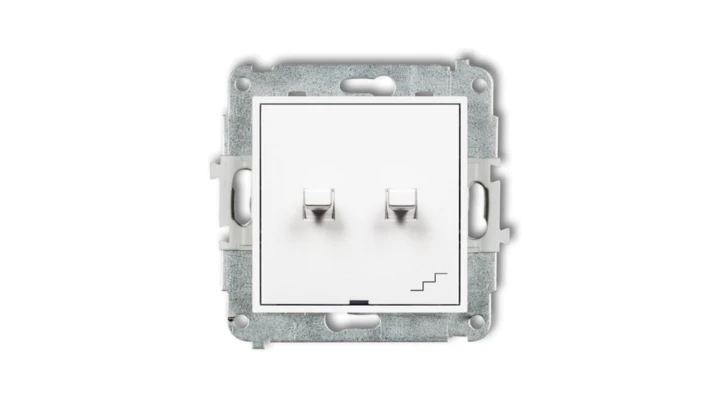 ICON Mechanizm łącznika jednobiegunowego ze schodowym (wspólne zasilanie) w stylu amerykańskim biały mat 25IWPUS-10.1