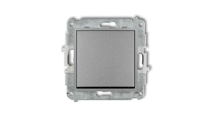 ICON Mechanizm łącznika zwiernego, jednobiegunowego (jeden klawisz bez piktogramu) srebrny metalik 7IWP-4.1