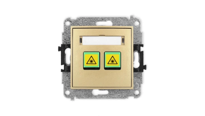 ICON Mechanizm gniazda światłowodowego/optycznego podwójnego złoty 29IGOP-2