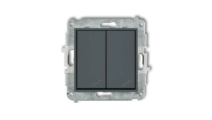 ICON Mechanizm łącznika podwójnego schodowego grafitowy mat 28IWP-33