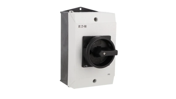 Rozłącznik 40A 3P 1Z+1R w obudowie IP65 z blachą EMC czarna rączka z blokadą P1-40/I2H/MBS/SVB-SW/HI11 199920