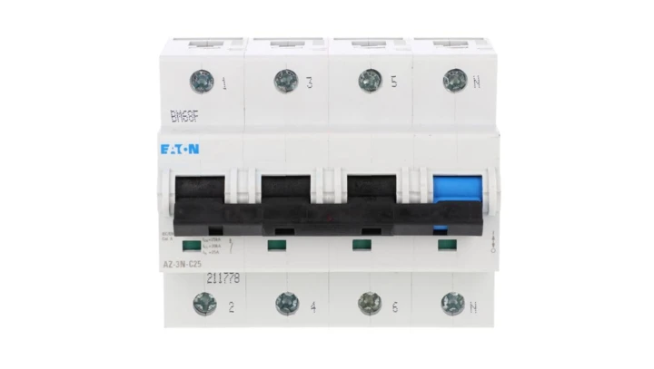 Wyłącznik nadprądowy 3P+N C 25A 25kA AC AZ-3N-C25 211778