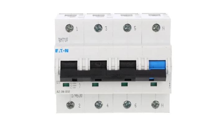 Wyłącznik nadprądowy 3P+N D 32A 25kA AC AZ-3N-D32 174530