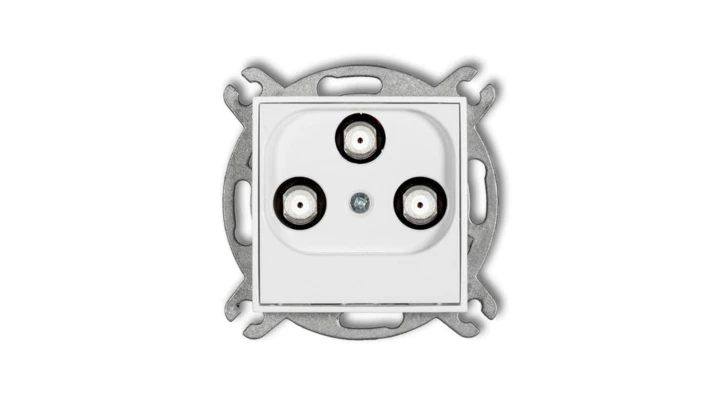 MINI Mechanizm gniazda multimedialnego 3F DATA (UPC) biały mat 25MGMU