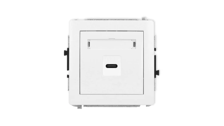 DECO Mechanizm gniazda pojedynczego 1xUSB C-C, biały mat 25DGUSB-7