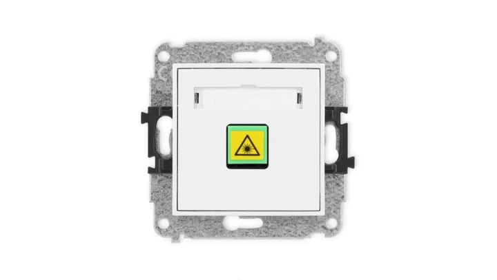 MINI Mechanizm gniazda światłowodowego/optycznego pojedynczego biały mat 25MGOP-1