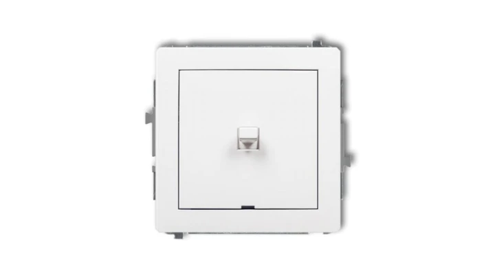 DECO Mechanizm łącznika schodowego w stylu amerykańskim (jeden klawisz, bez piktogramu), biały mat 25DWPUS-3.1