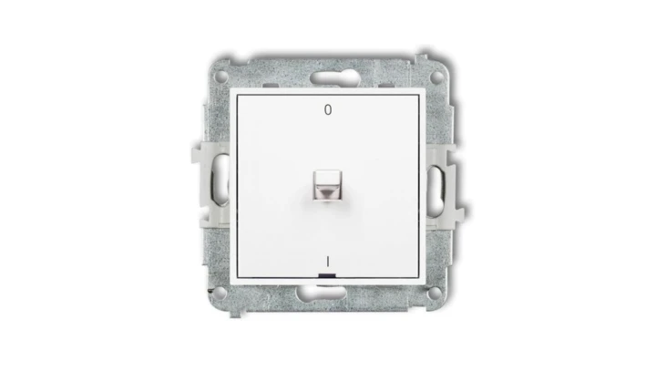 MINI Mechanizm łącznika dwubiegunowego w stylu amerykańskim biały mat 25MWPUS-9