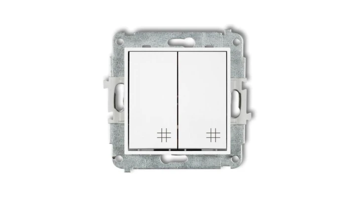 MINI Mechanizm łącznika podwójnego krzyżowego biały mat 25MWP-66