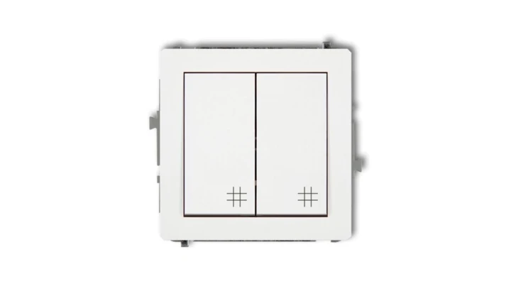 DECO Mechanizm łącznika podwójnego krzyżowego, biały mat 25DWP-66