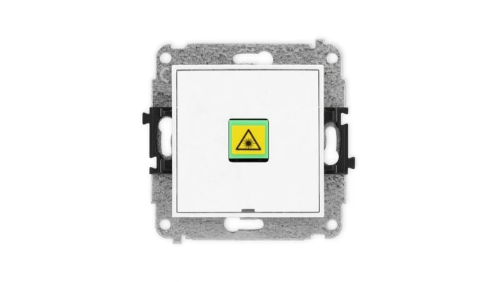 MINI Mechanizm gniazda światłowodowego/optycznego pojedynczego, bez pola opisowego biały mat 25MGOPBO-1