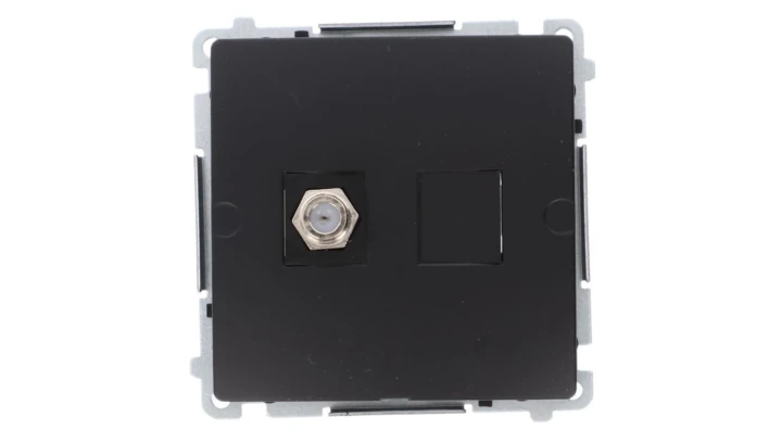 Simon Basic Gniazdo antenowe typu F pojedyncze (moduł) czarny BMAF1.01/49