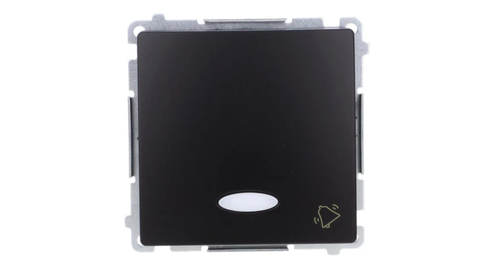 Simon Basic Przycisk dzwonek z podświetleniem LED (moduł) 10AX, 250V, szybkozłącza, czarny BMD1L.01/49