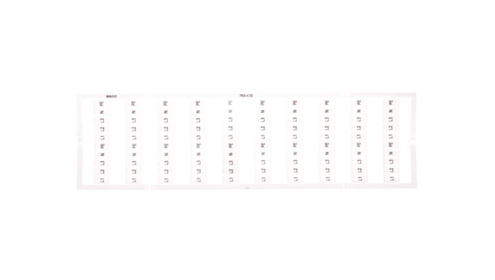 Oznaczniki WMB 10x L1 L2 L3 N PE 793-472 /5szt./