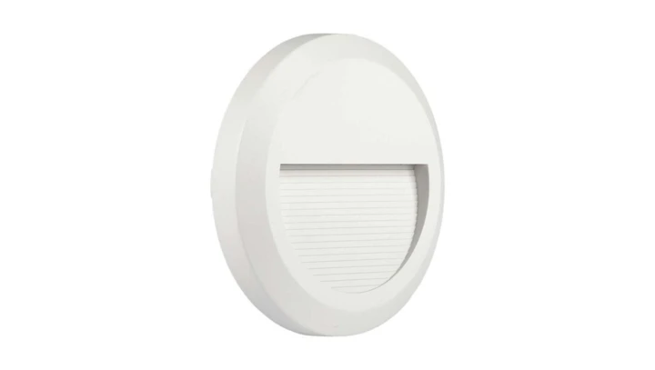 Oprawa schodowa LED 2W 80lm 4000K IP65 Biała Okrągła 211314