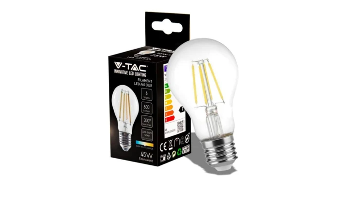 Żarówka LED Filament 6W E27 A60 4000K 600lm 300st. 214303