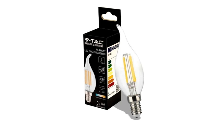 Żarówka LED Filament 4W E14 CF37 3000K 400lm 300st. 214302