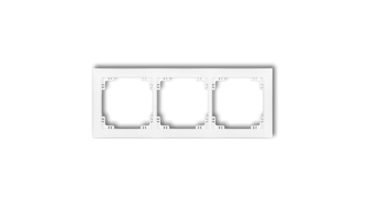 DECO Ramka uniwersalna potrójna z tworzywa DECO Soft, biały mat 25DRSO-3
