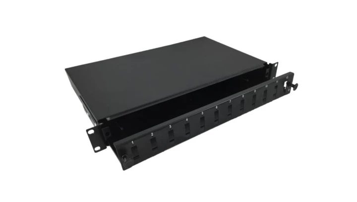 Przełącznica światłowodowa 12xSC duplex 19 1U z płytą czołową, wysuwalna FOP-1U-12SCD-C