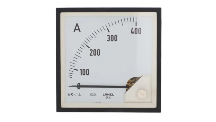 Amperomierz analogowy 96x96 N IP50 E42 400A 400/5 pozycja pracy C3 K=90 st. bez atestu KJ EA19N E42100000000