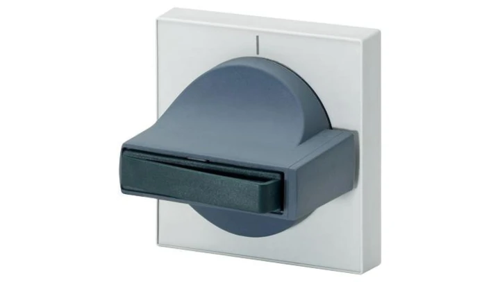 Klamka 8UC7 z maskownicą Klamka ciemnoniebieska/niebiesko-zielona Podstawowa Maskownica jasnoszara Część zamienna do 8UC7111-1BB