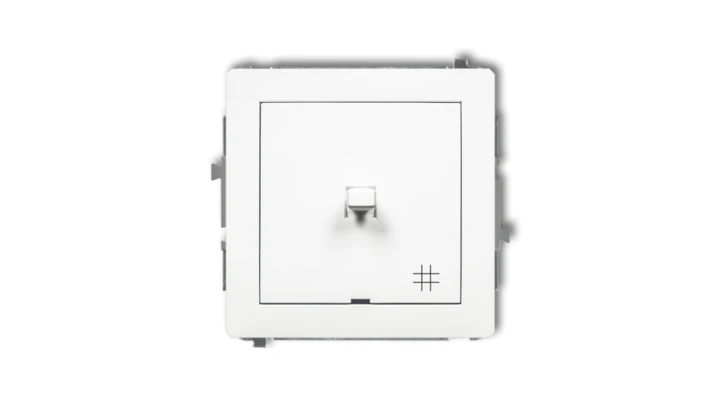 DECO Mechanizm łącznika krzyżowego w stylu amerykańskim, biały mat 25DWPUS-6