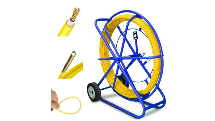 Pilot do przeciągania kabli włókno szklane FRP, śr. 8mm, dł. 250m, żółty Extralink Pilot 8mm 250m