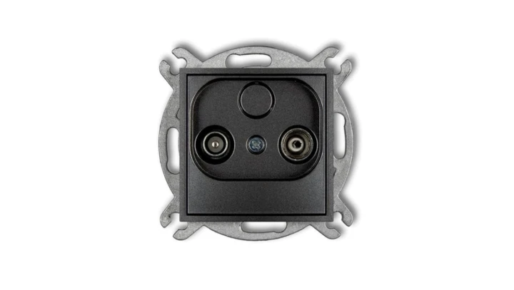 ICON Mechanizm gniazda abonenckiego RTV przelotowego 12dB grafitowy 11IG12P