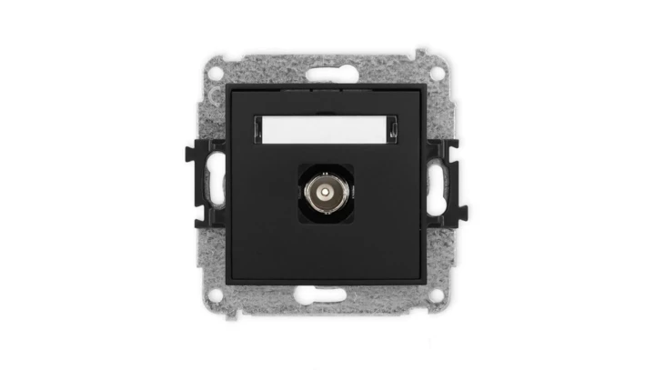 ICON Mechanizm gniazda pojedynczego BNC czarny mat 12IGBNC-1