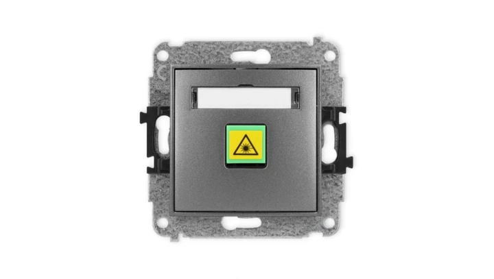 ICON Mechanizm gniazda światłowodowego/optycznego pojedynczego grafitowy 11IGOP-1