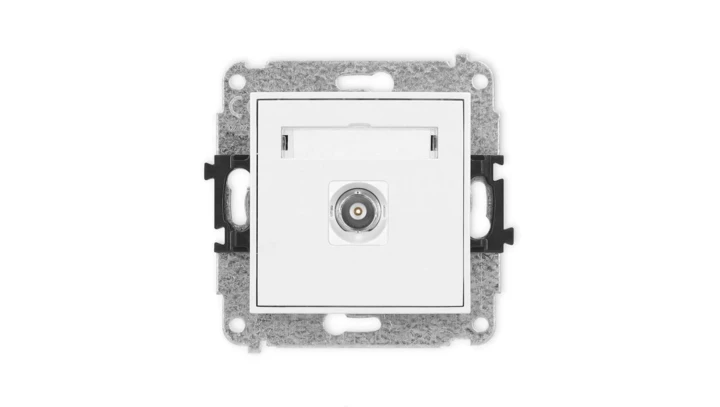 ICON Mechanizm gniazda pojedynczego BNC biały mat 25IGBNC-1