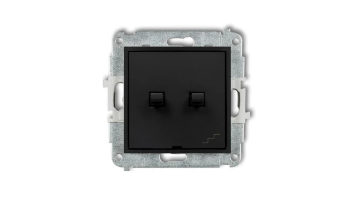 ICON Mechanizm łącznika podwójnego schodowego w stylu amerykańskim czarny mat 12IWPUS-33