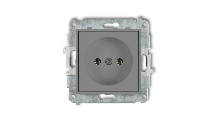ICON Mechanizm gniazda pojedynczego bez uziemienia 2P (bez przesłon torów prądowych) szary mat 27IGP-1