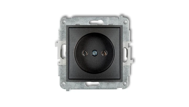 ICON Mechanizm gniazda pojedynczego bez uziemienia 2P (bez przesłon torów prądowych) grafitowy 11IGP-1