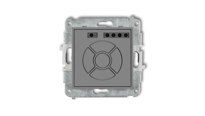 ICON Mechanizm elektronicznego sterownika roletowego (przycisk strefowy) szary mat 27ISR-5