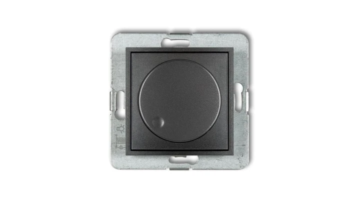 ICON Mechanizm elektronicznego regulatora oświetlenia przyciskowo-obrotowego do lamp LED grafitowy 11IRO-2
